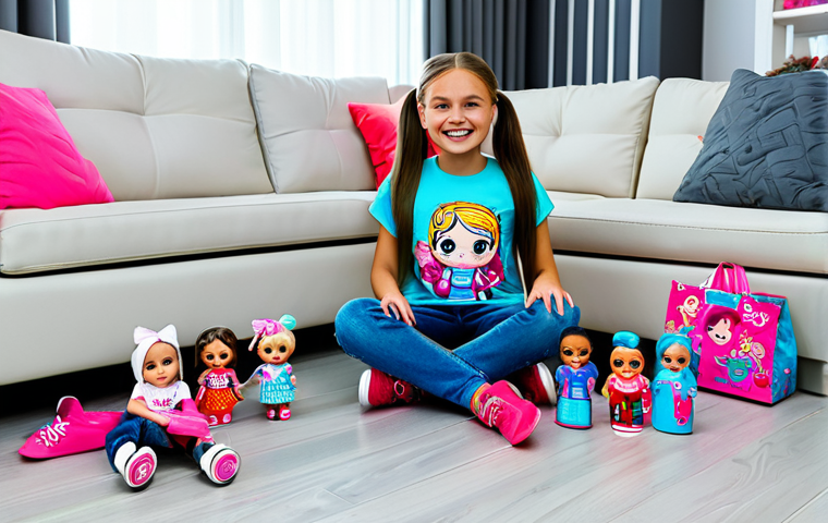 LOL 서프라이즈의 글로벌 트렌드와 영향력 - Unboxing Fun**

A young girl with a bright smile, sitting on the floor in her living room, surrounde...