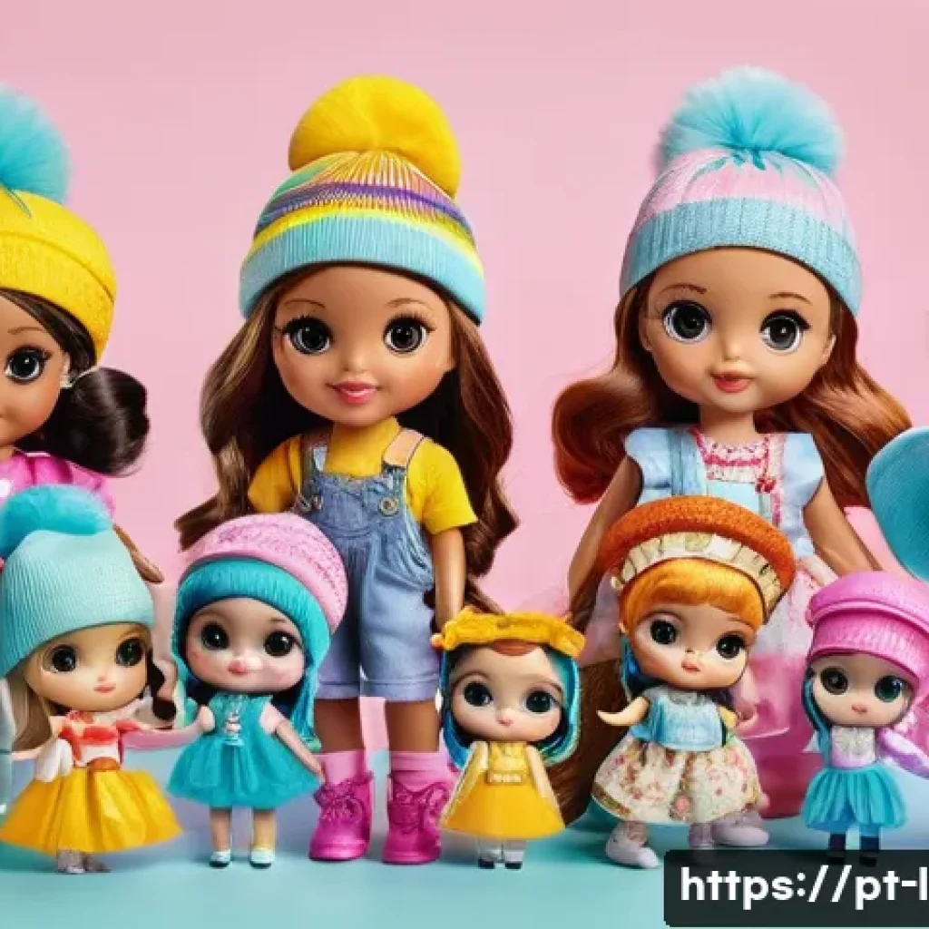 LOL 서프라이즈의 소비자 만족도 상승 요인 - A vibrant and colorful scene featuring a collection of LOL Surprise dolls displayed on a playful pas...