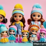 LOL 서프라이즈의 소비자 만족도 상승 요인 - A vibrant and colorful scene featuring a collection of LOL Surprise dolls displayed on a playful pas...
