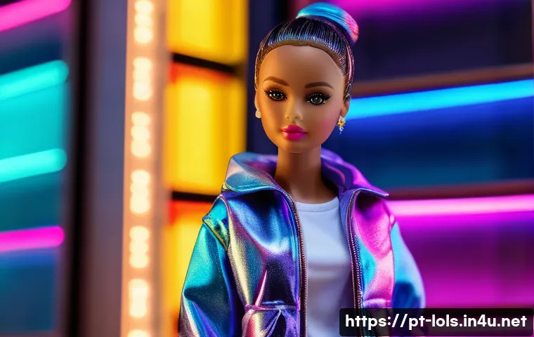 LOL 서프라이즈와 연결된 캐릭터 인형 시리즈 - A vibrant fashion doll from the "Glow-Up" series, styled with trendy urban clothing that glows softl...