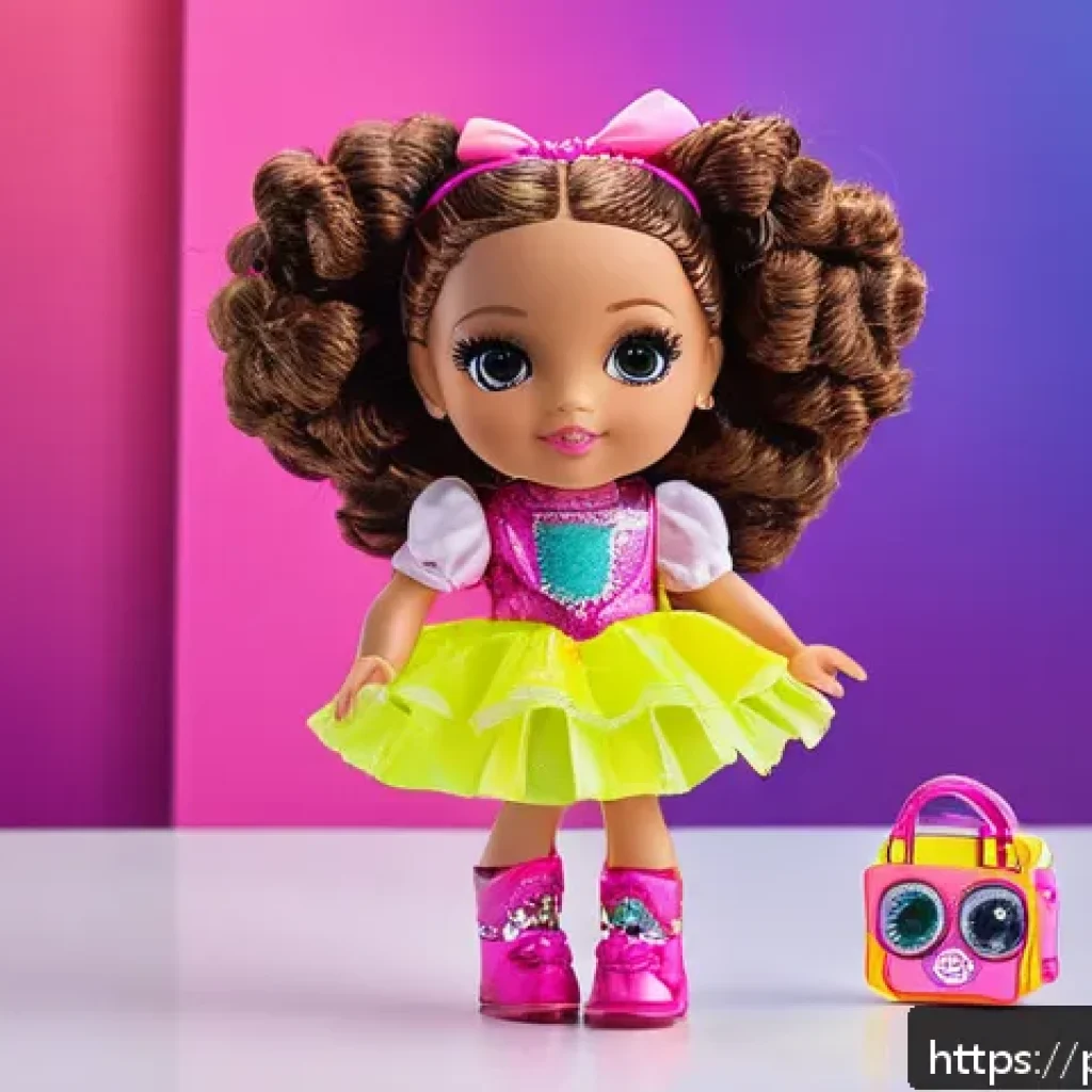 LOL 서프라이즈의 디자인 변화와 소비자 반응 - A vibrant and modern LOL Surprise doll standing confidently, featuring stylized proportions with a s...