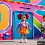 Home 18 LOL 서프라이즈의 소비자 만족도를 높이는 방법 - A vibrant scene featuring a LOL Surprise doll dressed in sporty attire with removable clothes and ac...